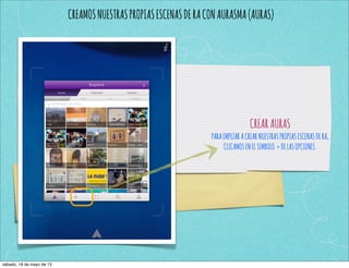 CREAMOSNUESTRASPROPIASESCENASDERACONAURASMA(AURAS)
CREARAURAS
PARAEMPEZARACREARNUESTRASPROPIASESCENASDERA,
CLICAMOSENELSIMBOLO +DELASOPCIONES.
sábado, 18 de mayo de 13
 
