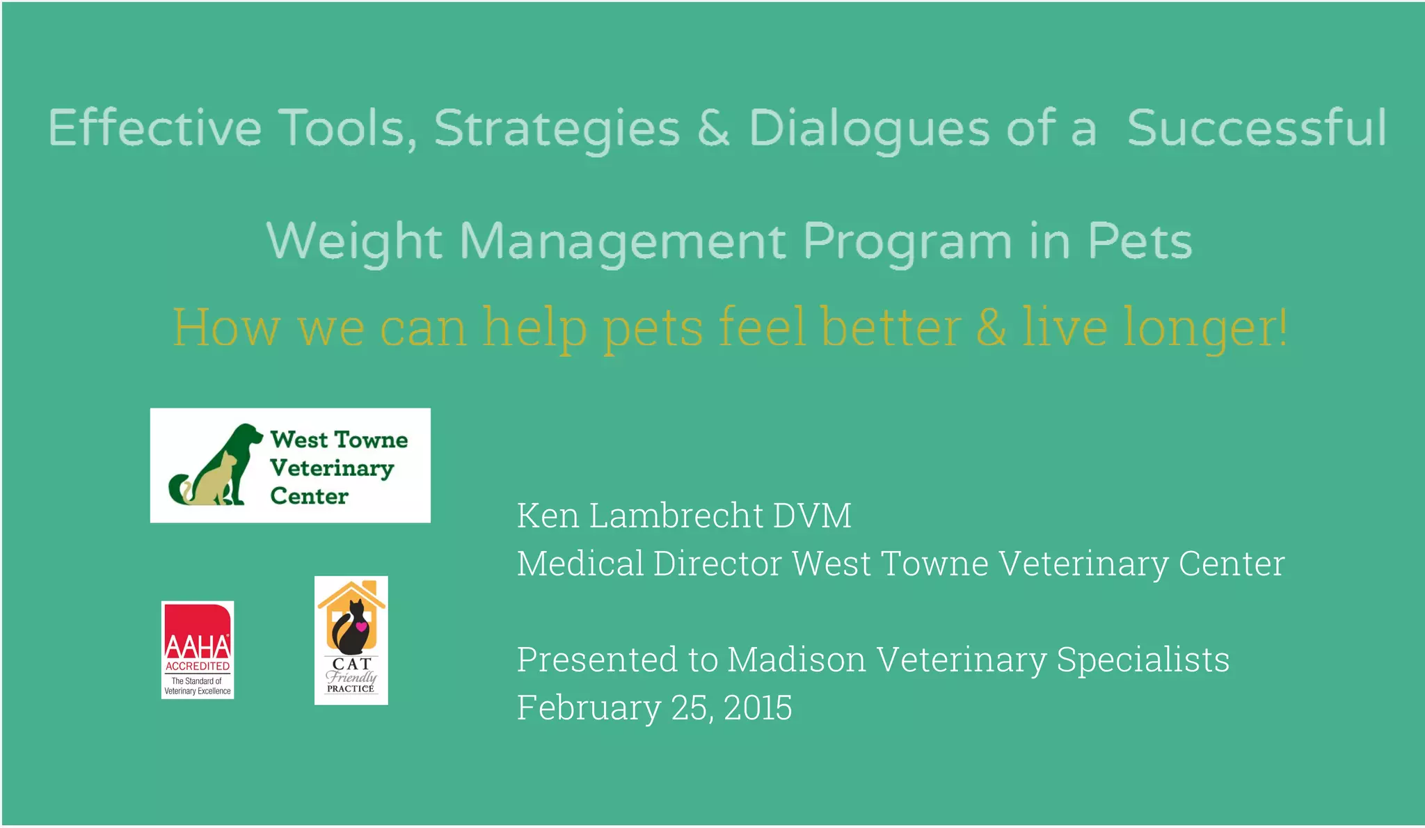 Tools, strategies & dialogues of a Successful Weight Management Program