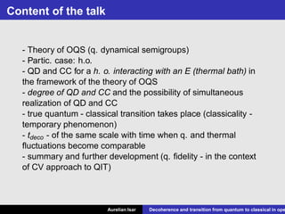 Aurelian Isar - Decoherence And Transition From Quantum To Classical In ...