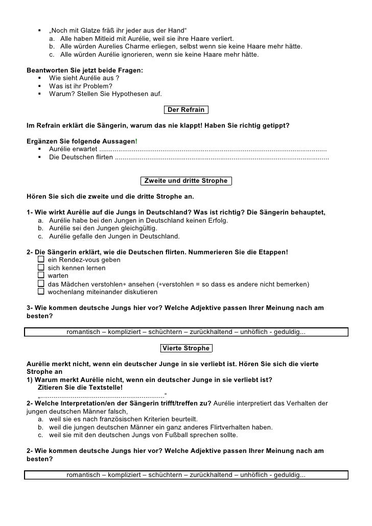 Die deutschen flirten sehr subtil wir sind helden