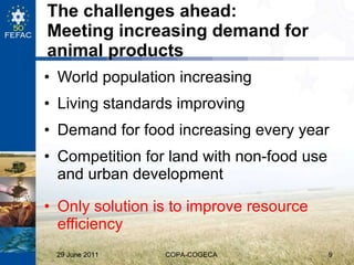 The challenges ahead: Meeting increasing demand for animal products <ul><li>World population increasing </li></ul><ul><li>...