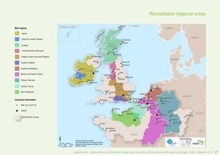 Commentaires 
Remarkable regional areas 
NETHERLANDS 
Amsterdam 
NORWAY 
Oostende Brugge Dortmund 
Köln 
Karlsruhe 
Peterhead 
Londonderry 
Southampton 
Analytical atlas - Freight transport in North-Western Europe: regional dynamics, infrastructure and inter-regional exchanges - AURH - September 2014 27 
l’Angleterre 
Main regions 
Ireland 
Shannon-Limerick Gateway 
Scotland 
Liverpool and the west coast 
Greater London and central England 
Southern England 
Southern Netherlands 
Benelux and Eastern France 
Western Germany 
Northern France 
Seine Gateway® 
Contextual information 
Main city or port city 
Capital 
North-Western Europe 
Km 
0 25 50 100 
Data source powered by AURH 
Boudaries ©MBR and EuroGeographics,©ESRI 
Map data © OpenStreetMap contributors, ODbl 
®AURH -2013/06 
Paris 
London 
Dublin 
Brussel 
Luxembourg 
Metz 
Caen 
Cork 
Mainz 
Rouen 
Brest 
Nancy 
Leeds 
Dover 
Perth 
Essen 
Nantes 
Calais 
Dieppe 
Galway 
Lorient 
Glasgow 
Belfast 
Cardiff Bristol 
Grimsby 
Mannheim Nüremberg 
Duisburg 
Plymouth 
Kirkwall 
Limerick 
Aberdeen 
Stuttgart 
Edinburgh 
Sheffield 
Waterford 
Tynemouth 
Lancaster 
Liverpool 
Rotterdam 
Strasbourg 
Hartlepool 
Birmingham 
Portsmouth 
Felixstowe 
Manchester 
Rosslare 
Cherbourg 
Saint-Nazaire 
Le Havre 
Dunkerque 
Lille 
Charleroi Namur 
Liège 
Dusseldorf 
Gent Antwerp 
IRELAND 
FRANCE 
GERMANY 
BELGIUM 
UNITED 
KINGDOM 
LUXEMBOURG 
DENMARK 
SWEDEN 
AUSTRIA 
ITALY 
UNITED 
KINGDOM 
SWITZERLAND 
Shetland, Scotland ShetSlahnedtland 
 