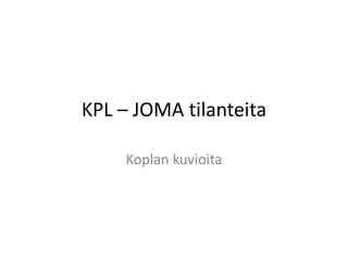 KPL – JOMA tilanteita

     Koplan kuvioita
 