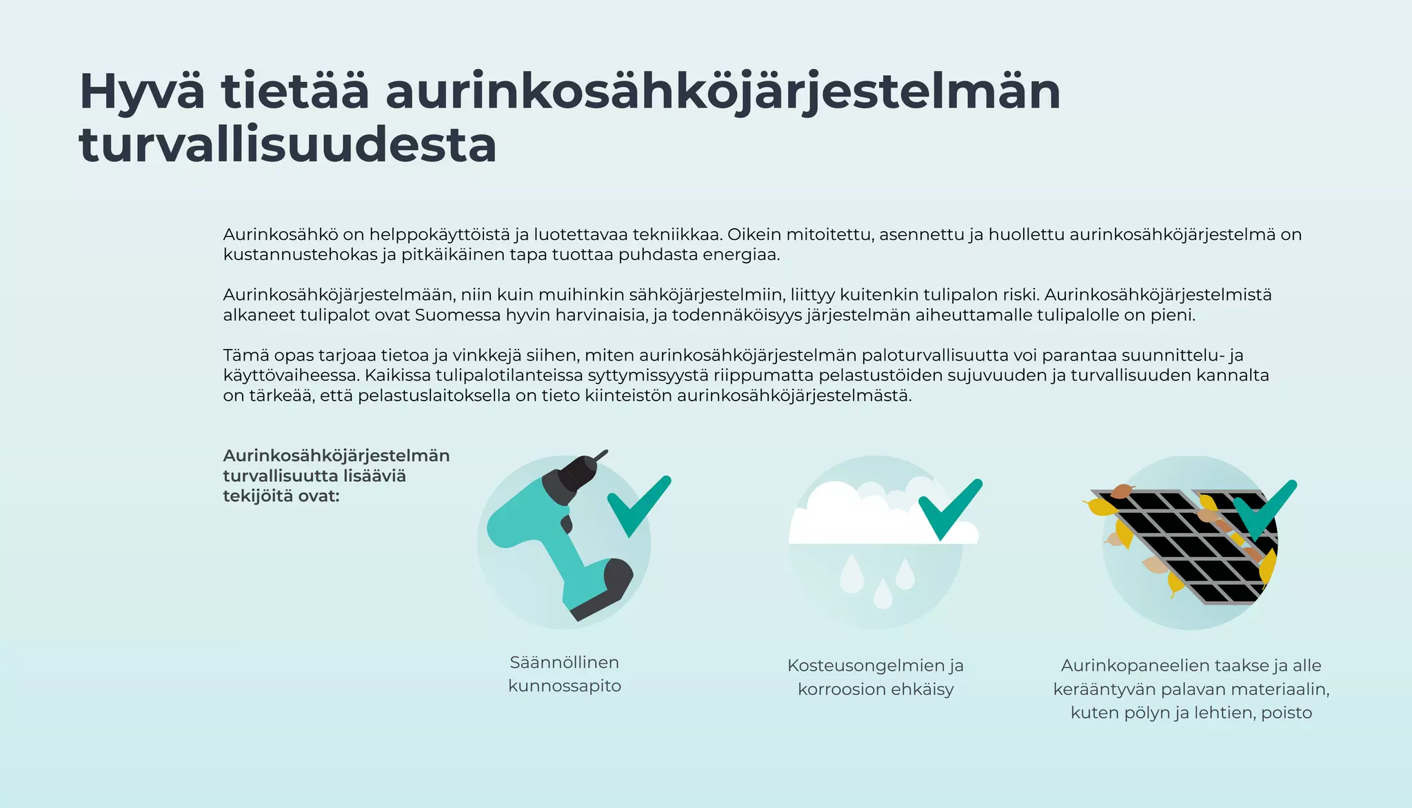 Aurinkosähkon turvallisuusopas