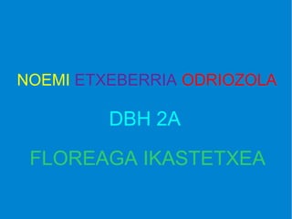 NOEMI ETXEBERRIA ODRIOZOLA

         DBH 2A
 FLOREAGA IKASTETXEA
 