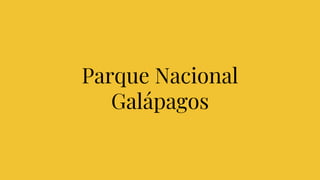 Parque Nacional
Galápagos
 