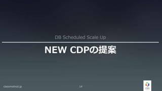 NEW CDPの提案
DB Scheduled Scale Up
classmethod.jp 14
 