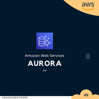 AURORA
Amazon Web Services
#9
@SHAGUNRATHORE
#9
 