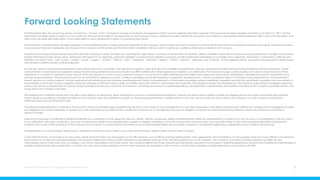 Forward Looking Statements
This Presentation (the “Document”) by Aurora Cannabis Inc. (“Aurora” or the “Company”) has been compiled by management of the Company solely for information purposes. The Document has been prepared and dated as of March 31, 2017, and the
information contained herein is current as of such date only. The Document under no circumstances is to be construed to be an offering of securities. Neither this Document, nor its delivery to the recipient shall constitute an offer to sell, or the solicitation of an
offer to buy the assets described herein. It is provided solely for use by prospective investors in considering their interest.
The information contained herein has been prepared to assist interested parties in making their own evaluation of the Company and its business and does not purport to contain all the information that prospective investors may require. Prospective investors
should conduct their own investigation and analysis of the Company and its business and the information contained in this Document as well as any additional information provided by the Company.
This Document includes forward-looking statements within the meaning of certain securities laws, including the “safe harbour” provisions of the Securities Act (Ontario, Alberta and British Colombia) and other provincial securities law in Canada. These forward-
looking statements include, among others, statements with respect to our objectives, goals and strategies to achieve those objectives and goals, as well as statements with respect to our beliefs, plans, objectives, expectations, anticipations, estimates and
intentions. The words “may”, “will”, “could”, “should”, “would”, “suspect”, “outlook”, “believe”, “plan”, “anticipate”, “estimate”, “expect”, “intend”, “forecast”, “objective” and “continue” (or the negative thereof), and words and expressions of similar import,
are intended to identify forward- looking statements.
By their very nature, forward-looking statements involve inherent risks and uncertainties, both general and specific, which give rise to the possibility that predictions, forecasts, projections and other forward-looking statements will not be achieved. Certain
material factors or assumptions are applied in making forward-looking statements and actual results may differ materially from those expressed or implied in such statements. The Company strongly cautions readers not to place undue reliance on these
statements, as a number of important factors, many of which are beyond our control, could cause the Company’s actual results to differ materially from the beliefs, plans, objectives, expectations, anticipations, estimates and intentions expressed in such
forward-looking statements. These factors include, but are not limited to: general economic conditions; pending and proposed legislative or regulatory developments in Canada including the impact of changes in laws, regulations and the enforcement
thereof; reliance on funding models in Canada; operational and infrastructure risks including possible equipment failure and performance of information technology systems; intensifying competition resulting from established competitors and new entrants in
the businesses in which the Company operates; insurance coverage of sufficient scope to satisfy any liability claims; fluctuations in total patients and customers; technological change and obsolescence; loss of services of key senior management personnel;
privacy laws; structural subordination of common shares; leverage and restrictive covenants; fluctuations in cash timing and amount of capital expenditures; tax-related risks; unpredictability and volatility of the price of the Company’s securities; dilution; and
future sales of the Company’s securities.
The foregoing list of important factors that may affect future results is not exhaustive. When reviewing the Company’s forward-looking statements, investors and others should carefully consider the foregoing factors and other uncertainties and potential
events. Except as required by Canadian securities law, the Company does not undertake to update any forward-looking statements, whether written or oral, that may be made from time to time by the Company or on the Company’s behalf. Such
statements speak only as of the date made.
The forward-looking statements contained in this Document should not be relied upon as representing the view of the Company or its management as of any date subsequent to the date of this Document. Neither the Company nor its management is under
any obligation, and neither undertakes, to update any of this information at any particular time. Neither the Company nor its management assumes any obligation to update or revise forward-looking statements should circumstances or estimates or
opinions changes.
None of the Company or its affiliated or related partnerships and corporations or their respective directors, officers, partners, employees, agents or representatives makes any representation or warranty as to the accuracy or completeness of the Document
or any statements, estimates or projections, and none will assume any liability for any representations (express or implied) contained in, or for any omissions from, the Document, or for any other written or oral communications transmitted to prospective
investors in the course of their evaluation of the Company and its business. An investor will only be entitled to rely on those representations and warranties contained in the definitive agreement or agreements which constitute the financing.
This presentation can not be copied, reproduced or distributed in whole or in part to others, at any time, without the prior express written consent of the Company.
To the extent that they are included in this document, certain financial metrics can be reported as non-IFRS measures, such as EBITDA (earnings before interest, taxes, depreciation and amortization). For the purposes of this Document, EBITDA is calculated as
revenue less cost of sales and operating expenses. The Company believes that these non-IFRS measures are appropriate measures of the operating performance of the Company. The Company’s calculation of these measures may differ from the
methodology used by other issuers and, accordingly, may not be comparable to such other issuers. The Company believes that these measures are appropriate measures of the Company’s operating performance because they facilitate an understanding of
operating performance without giving effect to certain non-cash and overhead expenses. None of these measures are equivalent to net income or cash flow from operating activities determined in accordance with IFRS.
Aurora Cannabis Inc. Management Presentation 2
 