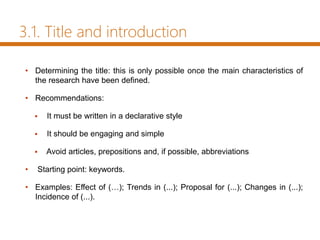 Declarative Title Examples Topic: How to carry out a research project? | PPTX