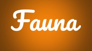 Fauna
 
