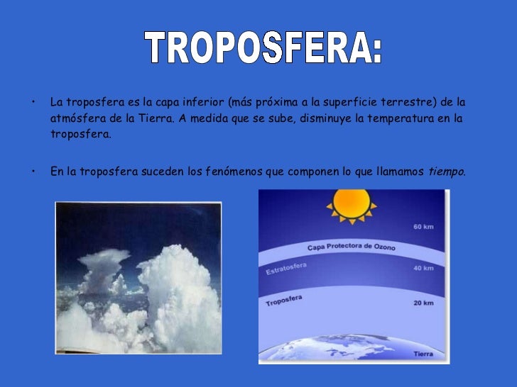 Resultado de imagen para la troposfera
