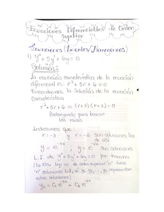Aurymar Alvarez Ecuación Diferencial Orden Superior