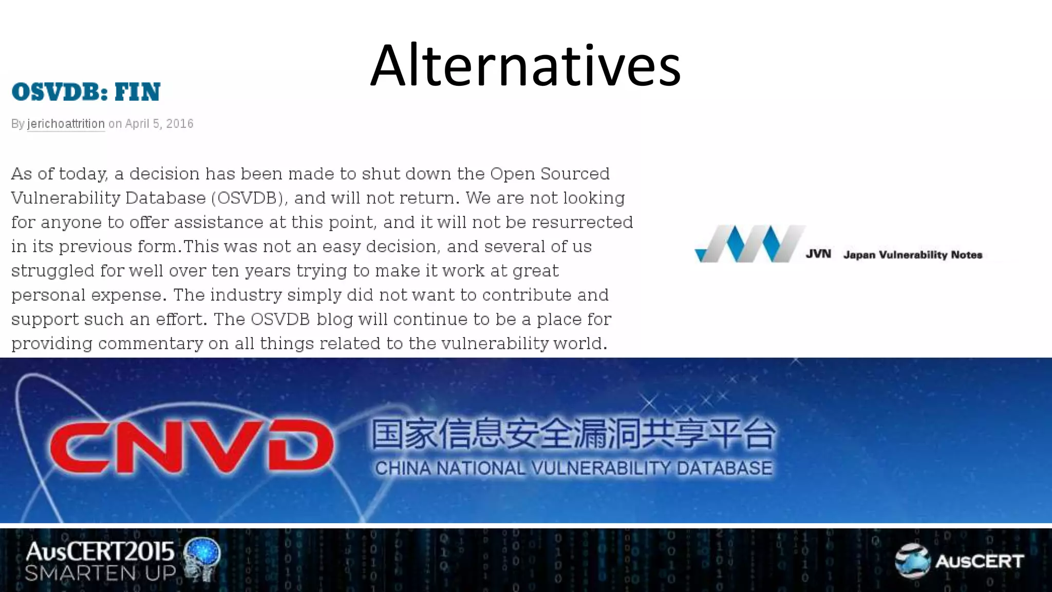 Alternatives
 