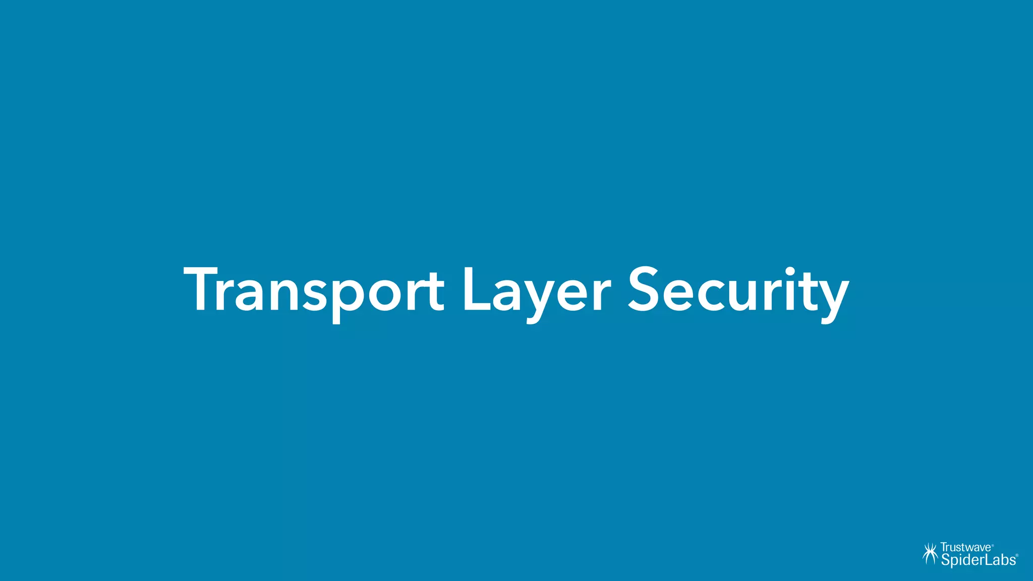 Transport Layer Security
 
