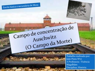 Trabalho realizado por:
João Pinto Nº17
A Professora : Vicência
Magalhães
Disciplina: História
 