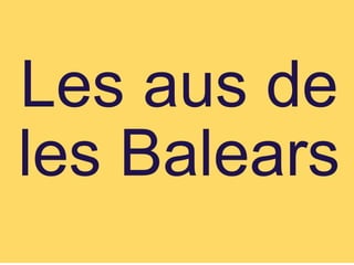    Les aus de les Balears 