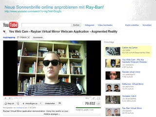 Neue Sonnenbrille online anprobieren mit  Ray-Ban !  http://www.youtube.com/watch?v=Ag7H4YScqZs   