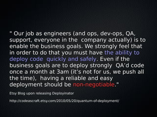 " Our job as engineers (and ops, dev-ops, QA," Our job as engineers (and ops, dev-ops, QA,
support, everyone in the compan...