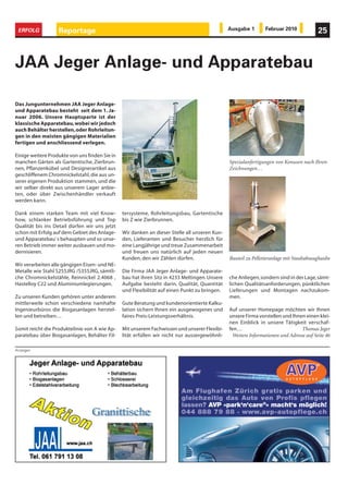 ERFOLG             Ausbildung                                                                      Ausgabe 1   Februar 2010   21



bildxzug



bildxzug schafft mit dem Modell der Lehre        Unsere Dienstleistungen für Firmen
im Verbund neue Lehrstellen. Mit unserer         • Ausführliche Beratung (unverbindlich)
kompetenten Unterstützung können Unter-          • Selektion von geeigneten Lernenden
nehmen mit vergleichsweise geringem Auf-         • Unterstützung bei der Ausbildungsplanung
wand erfolgreich Lernende ausbilden, in-         • Schulung und kompetente Betreuung der
dem sie zeitlich begrenzte Praxiseinsatz-          Ausbildungsverantwortlichen
plätze zur Verfügung stellen. bildxzug           • Übernahme der Personaladministration
übernimmt dabei für diese Unternehmen
viele administrative Aufgaben, steht bera-       Experte für
tend zur Seite und betreut die Lernenden         Berufsbildung, Kaufleute, Mediamatiker/innen,
während der ganzen Ausbildungszeit um-           Informatiker/innen, Lehre im Verbund, Ausbil-
fassend. Auf diese Weise können sich Unter-      dung
nehmen, die zwar nicht in eigener Verant-
wortung ausbilden, aber die gerne einen          Webseite
Beitrag für den Aufbau von jungen Nach-          www.bildxzug.ch
wuchskräften leisten wollen, in der Berufs-
bildung aktiv engagieren.                        Kontakt
                                                 bildxzug
Die Kooperation nach dem Modell der Lehre        Barbara Baumgartner, Unternehmenskoopera-
im Verbund ist bei bildxzug in den Berufen       tion, Gubelstrasse 22 • 6300 Zug
Kaufleute, Mediamatik und Informatik möglich.    Tel. 041 724 57 75 (Direktwahl)
                                                 barbara.baumgartner@bildxzug.ch
Die Partner der Lehre im Verbund, zu denen so-                             Barbara Baumgartner
wohl KMU’s als auch Grossunternehmen aus           Weitere Informationen und Adresse auf Seite 46
dem Kanton und dessen Umgebung gehören,
sind im Zuger Berufsbildungsverbund zusam-
mengeschlossen.

Anzahl Mitarbeiter
7 (4 Berufsleute, 3 Lernende)

Anzeigen




                                                   Die Umwelt spricht Mehrweg – Sprechen  