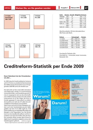 38   ERFOLG   Reportage   Ausgabe 1   Februar 2010
 