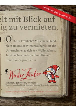 14        ERFOLG           Reportage                                                                           Ausgabe 7         August 2010




Was kostet sie eine KMU-Website?

                                                 Unser KMU-Bundle «Mini-CMS*-Website»               für ein KMU in wenigen Tagen online zu schal-
                                                 beinhaltet genau diese Punkte. Mit unserer         ten. Möchte der Kunde zum Standard-Bundle
                                                 Lösung bieten wir ihnen daher eine kosten-         noch weitere Funktionen, wie zum Beispiel
                                                 günstige Möglichkeit, sich professionell im        ein Forum, eine Bildgalerie, ein News-Modul
                                                 Internet zu präsentieren. Der individuell ge-      oder ein Newsletter-Modul haben, ist das im
                                                 staltete Internetauftritt kann einfach selbst      Typo3 kein Problem. Diverse Funktionalitäten
                                                 gepflegt und aktuell gehalten werden. Ihnen        können quasi per Knopfdruck dazu aktiviert
                                                 stehen bis zu fünf Seiten inkl. Kontaktformular    werden. Die Basis ist also jederzeit beliebig
                                                 für die Inhalte ihrer Website zur Verfügung.       erweiterbar.
                                                 Der Basis-Auftritt ist dabei jederzeit auch spä-
                                                 ter mit zusätzlichen Seiten oder Funktionen
Marcel Vogel                                     erweiterbar. Bei der Technologie setzen wir
Geschäftsleiter, Cyberfactory AG                 auf das weltweit bewährte CMS* «Typo3».
                                                 Dies garantiert neuste Programmiertechnik,
Die häufigste Frage, die mir am Telefon ge-      weitgehende Barrierefreiheit und einfachste        Kontaktieren Sie mich doch gleich
stellt wird, lautet: «Was kostet bei euch eine   Bedienung.                                         per Telefon 044 986 35 25 oder
Website?» Diese Frage zu beantworten war                                                            per E-Mail m.vogel@cyberfactory.ch.
bis anhin nicht ganz so einfach, wenn nicht
gar unmöglich, bevor ich mit dem Interes-                                                           * CMS = Content Management System. Layout
senten nicht einige Punkte abgeklärt hatte.                                                         und Inhalt werden getrennt. Der Kunde kann
Heute sieht das ganz anders aus. Meine           Typo3 ist eines der am meisten verwendeten         die Pflege der Inhalte ohne Programmier-
Antwort auf obige Frage lautet: «Eine indi-      Content Management Systemen weltweit.              kenntnisse selber übernehmen. Marcel Vogel
viduell gestaltete, professionell program-                                                            Weitere Informationen und Adresse auf Seite 38
mierte CMS*-Website für ein KMU kostet           Seit der Einführung unserer «Mini-CMS*-
bei uns 2950 Franken.»                           Website» sind wir in der Lage, eine Website

Bei den Abklärungen zu den Anforderungen
und der Struktur einer Website für ein KMU
habe ich gemerkt, dass eigentlich jedes KMU
sehr ähnliche Ansprüche an seine Website
stellt. Eine Standard-KMU-Website beinhaltet
5 Seiten inklusive Kontaktformular, das CI der
Firma muss berücksichtigt werden und die
Firma muss die Website selber pflegen kön-
nen. Und selbstverständlich muss die Website
nach der Aufschaltung auch bei den Suchma-
schinen gefunden werden.                                                                                  «Mini-CMS-Website»

Anzeigen
 