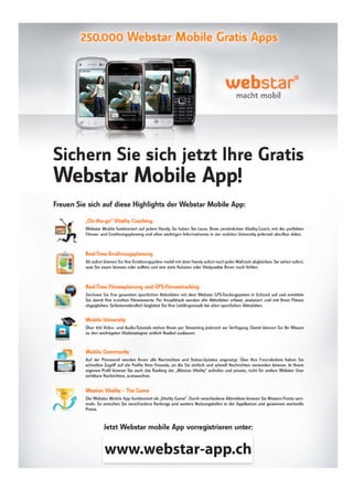 ww
                                                            w.w
                                                               i nt e
                                                                                rza
                                                                                    ube
                                                                                        r.ch
elt mit Blick auf
tig zu vermieten.
   O          h Du Fröhliche! Mit einem Stand-
  platz am Basler Winterzauber feiert Ihr
  Unternehmen gleich 36 x Weihnachten.
  Jetzt buchen und von himmlischen
  Konditionen proﬁtieren.




  Staunen, geniessen, erleben.
  Vom 25. November bis 31. Dezember 2010 auf dem Basler Messeplatz.


  Kontakt: aussteller@winterzauber.ch – Tel. +41 61 500 55 00 – www.winterzauber.ch
 