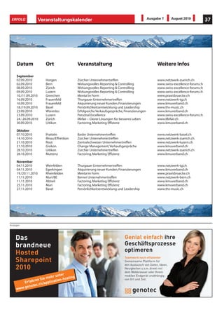 30         ERFOLG           Reportage                                                                             Ausgabe 7         August 2010




1400 Jahre Berufs- und Führungserfahrung
Adlatus – unentbehrlicher Partner vieler KMU
                       Ein Startup-Unter-           Frau oder am Mann ist. Hauptzielgruppe sind        geber von grossem Vorteil», erklärt Theo
                       nehmen wurde ge-             in erster Linie KMU, «dabei vor allem K, die       Baur. Dennoch kann es vorkommen, dass ein
                       gründet. Die Pro-            sich keine teure Beratung leisten können»,         Mandat über mehrere Jahre läuft. Ein Bespiel
                       duktion läuft her-           betont Theo Baur.                                  dazu liefert Theo Baur selbst. Vor rund zehn
                       vorragend. Doch                                                                 Jahren ergab sich bei Landis  Gyr in Zug ein
                       wer verkauft? Das            In letzter Zeit sind aber auch viele soziale In-   Management-Buy-Out für die technische
                       Marketing ist noch           stitutionen wie Sozialämter oder Hilfswerke        Prüfung elektrischer Geräte. Er half mit bei
                       nicht besetzt. Was           auf Adlatus aufmerksam geworden. So bera-          der Firmengründung und berät die Inhaber
                       tun? Die Jung-               ten Zentralschweizer Adlaten zum Beispiel          in Marketingfragen. Weil seine Erfahrung so
                       unternehmer ent-             einige von der Arbeitslosenkasse Ausgesteu-        sehr gefragt ist, wurde er gar in den Verwal-
                       scheiden richtig. Sie        er te, die sich selbständig machen wollen.         tungsrat gewählt. Nun, nach zehn Jahren
Theo Baur              wenden sich an Ad-                                                              kümmert er sich mit den Besitzern um die
Leiter Adlatus-Region  latus, das Netzwerk          Breites Spektrum an Berufen                        Nachfolgeregelung. Ein Gebiet, bei dem Ad-
Zentralschweiz/Tessin  aus Erfahrung und            Die Vereinigung Adlatus wurde schweizweit          laten immer mehr zum Zug kommen.
                       Kompetenz. Der               1982 gegründet und ist in elf Regionen
Marketingmann ist schnell gefunden. Zwei            eingeteilt. Sie zählt gegenwärtig 350 aktive       Genügend Adlaten – Aufträge gesucht
Tage später nimmt er die Arbeit bereits auf.        Mitglieder, das ergibt ungefähr 1400 Jahre Be-     Es kommt auch vor, dass Adlaten vorüberge-
                                                    rufs- und Führungserfahrung. Die Region Zen-       hend die Geschäftsführung übernehmen, Ma-
Das Beispiel des Startup-Unternehmens ist           tralschweiz/-Tessin zählt 35 Aktivmitglieder.      nagement-Support leisten, die Finanzabteilung
nicht frei erfunden. Dies hat Theo Baur, seit       Die Stärke von Adlatus ist das breite Sprek-       reorganisieren oder die technische Leitung
dem Jahr 2000 Leiter der Adlatus-Region Zen-        trum an Berufen. «Unsere Mitglieder kom-           übernehmen. Sehr oft sind in einem Unterneh-
tralschweiz/Tessin, selbst erlebt. Als studierter   men aus fast allen Disziplinen», sagt Theo         men gleich mehrere Adlaten engagiert. So hat
Elektroingenieur ETH und ehemaliger Marke-          Baur. «Sollte die richtige Person bei uns nicht    ein Adlat in einem Unternehmen die Adminis-
tingspezialist bei Landis  Gyr kennt er den        gefunden werden, ist sie bestimmt in einer         tration und Finanzführung neu aufgebaut. Als
Markt. Es fiel ihm leicht, in Osteuropa ein Ver-    anderen Region aufzutreiben.»                      das Geschäft wieder zufriedenstellend lief, wur-
kaufsnetz aufzubauen, denn er konnte auch                                                              de ein anderer Adlat für die Beratung in exter-
seine alten Beziehungen spielen lassen.             Kurzfristig verfügbar                              ner Kommunikation engagiert.
                                                    In der Tat: Vom Arzt, über den Elektro-, Ma-
Moderate Honorare                                   schinen- oder Bauingenieur, Bankfachmann,          Was liegt Theo Baur am meisten am Herzen?
Die Jungunternehmer waren überglücklich.            Betriebswirtschafter, Marketingspezialisten,       Ohne zu zögern antwortet er: «Adlaten haben
Unter anderem auch, weil die Adlaten sehr           Wirtschaftsinformatiker, Logistiker bis hin        wir mehr als genug, Engagements hingegen
moderate Honorare verlangen, die weit un-           zum Patentexperten, sind bei Adlatus viele         können wir jederzeit noch mehr annehmen.»
ter den üblichen Beraterhonoraren liegen.           Disziplinen vereint. Auffallend ist, dass es un-                                 Ruedi Estermann
Denn es geht den Adlaten nicht in erster Li-        ter den Adlaten viele Generalisten hat.                             Adlatus Region Zentralschweiz
nie ums Geld. Vielmehr ist es ihnen ein Anlie-      «Dass die Adlaten kurzfristig verfügbar sind,                                Telefon 041 711 96 14
gen, ihre in langen Berufsjahren gemachten          in der Regel keine langlaufenden Verträge                    theobaur@adlatus.ch, www.adlatus.ch
Erfahrungen weiter zu geben, wo Not an der          abgeschlossen werden, ist für den Auftrag-          Weitere Informationen und Adresse auf Seite 38

Anzeigen




   Unsere Erfahrung bringt Sie weiter
   Das Schweizerische Netzwerk ehemaliger Kaderleute aus der Wirtschaft unterstützt KMU durch
   praxisbezogene Beratung bei Problemlösungen in allen Geschäftsbereichen zu günstigen Konditionen.

   Adlatus Region Zentralschweiz                              Telefon 041 711 96 14
   theobaur@adlatus.ch                                        www.adlatus.ch
 