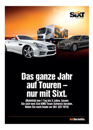 ERFOLG Management Ausgabe 10 • Oktober 2014 35 
KMU-Beratung und Projektentwicklung 
aus der Praxis 
Potenzialen und der Entwicklung von Ideen zu 
entscheidungsreifen Projekten. Wie erwähnt 
sind wir bestrebt, unsere Kunden in diesen Be-reichen 
auch in der Umsetzung zu unterstüt-zen. 
Konkrete Produkte der Trimea sind z.B.: 
• Strategie / Reorganisation 
• Business-/ Finanzplan 
• Standortentwicklung / Masterplan 
• Konzept- und Projektentwicklung 
• Projektmanagement 
• Studien und Analysen 
Und wer sind Ihre Kunden? 
Zu unseren Kunden gehören Hotels, Bergbah-nen, 
Sportgeschäfte, Gewerbebetriebe, Touris-musorganisationen, 
Gemeinden, Kantone und 
der Bund. 
Trimea AG 
Tittwiesenstrasse 29, 7000 Chur 
Tel. 081 558 80 82, www.trimea.ch 
Herr Tischhauser, wer ist die Trimea AG und 
was macht die Trimea? 
Wir sind ein junges Startup Unternehmen in 
der KMU-Beratung. Unser Beraterteam besteht 
aus 3 Persönlichkeiten mit langjähriger Er-fahrung 
in der strategischen und operativen 
Führung von Tourismusunternehmen, Desti-nationen 
sowie Regionalentwicklungsprojek-ten. 
Unser Kerngeschäft ist die Beratung von 
KMU-Betrieben wie Hotels, Bergbahnen, Sport-geschäften 
und Gewerbebetrieben sowie auch 
Regionen und Feriendestinationen. 
Was unterscheidet die Trimea von anderen 
Unternehmensberatern? 
Wir kommen aus der Praxis und arbeiten für 
die Praxis. Das heisst, aufgrund unserer stra-tegischen 
und operativen Führungserfahrung 
kennen wir das tägliche Geschäft und dessen 
Herausforderungen. Dies befähigt uns praxis-nahe, 
umsetzbare Lösungen zu entwickeln. 
Unsere Arbeitsweise bezeichnen wir als prag-matisch, 
umsetzungsorientiert und vernetzt. 
Zudem ist es unser Anspruch, die durch uns 
erarbeiteten Lösungsvorschläge bis zur Rea-lisation 
und Implementierung zu begleiten 
und so zusammen mit unseren Kunden die 
Verantwortung für die erfolgreiche Umset-zung 
zu übernehmen. 
Braucht es denn überhaupt externe 
Unterstützung für die Umsetzung? 
In vielen Fällen kann dies sehr sinnvoll sein. 
Denn das unternehmerische Tagesgeschäft 
erschwert es oft, strategische oder taktische 
Projekte in einer vernünftigen Zeit oder zum 
richtigen Zeitpunkt zu realisieren. Entweder 
sind die Managementkapazitäten mit anderen 
Aufgaben gebunden oder es fehlt das ent-sprechende 
Know-how. Nachdem wir selber 
Unternehmen und Projekte geführt haben, 
können wir ohne lange Einarbeitungszeit rasch 
die Leitung von strategischen, taktischen oder 
auch operationellen Projekten übernehmen 
und diese innerhalb des vorgegebenen Zeit-raumes 
begleiten und realisieren. 
Kommt denn dies nicht wesentlich teurer, als 
die Umsetzung selber an die Hand zu nehmen? 
Unsere Erfahrung zeigt, dass die interne Um-setzung 
bei Vollkostenbetrachtung unter dem 
Strich oftmals nicht günstiger ist. Zudem be-ansprucht 
sie oftmals wesentlich mehr Zeit für 
die Umsetzung. Müssen gar zusätzliche Perso-nalressourcen 
geschaffen werden, bringt dies 
ausserdem viel Aufwand für die Rekrutierung 
und Einarbeitung mit sich. Damit verlieren Sie 
wertvolle zeitliche und finanzielle Ressourcen 
für Ihr Kerngeschäft. Deshalb kann es Sinn ma-chen, 
die notwendigen Ressourcen für die 
Umsetzung kurzfristig und zeitlich begrenzt 
bei der Trimea «einzukaufen». Sie können so 
von unserer Erfahrung profitieren und sich 
gleichzeitig auf Ihr Kerngeschäft fokussieren. 
In welchen Bereichen bietet die Trimea 
Leistungen an? 
Wir unterstützen Sie in allen relevanten Fragen 
der strategischen Entwicklung von Unterneh-men, 
Destinationen, Regionen und Gemeinden 
sowie in der Inwertsetzung von ungenutzten 
Marc Tischhauser im Interview mit Werner 
Rupp, Redaktionsleiter ERFOLG 
^ƚƌĂƚĞŐŝĞ ^ƚƌĂƚĞŐŝĞͬZĞŽƌŐĂŶŝƐĂƟŽŶ 
ͬ ZĞŽƌŐĂŶŝƐĂƟŽŶ 
Business-/ Finanzplan 
Standortentwicklung / Masterplan 
erplan 
Konzept- und Projektentwicklung 
twicklung 
Projektmanagement 
Studien und Analysen 
DhͲĞƌƌĂĂƚƵŶŐ ʹ ƉƌĂŐŵĂƟƐ 
DhͲĞƌĂƚƵŶŐʹƉƌĂŐŵĂƟƐĐŚ͕ƵŵƐĞƚǌƵŶŐƐŽƌŝĞŶƟĞƌƚ͕ǀĞƌŶĞƚǌƚ 
www.trimea.ch 
  
    
ƐĐŚ͕ ƵŵƐĞƚǌƵŶŐƐŽƌŝĞŶƟĞƌƚ͕ ǀĞƌ 
ƌŶĞƚǌƚ 
Anzeigen 
Marc Tischhauser ist Bündner und in Valbella aufge-wachsen, 
wo er den Tourismus von Kind auf miterlebt 
hat. Nach dem Betriebswirtschafts-Studium in Zürich 
vertiefte er sein touristisches Know-how in Lenzerheide, 
wo er verantwortlich war für das Produktmanagement 
und den Aufbau der DMO. Danach wechselte er in die 
Regionalpolitik, wo er als Projektleiter die Voraussetzun-gen 
für das Programm San Gottardo 2020 geschaffen 
hat und die Regionalentwicklung der Gotthardregion 
seither aktiv mitgestaltet. 
Partner und Inhaber der Trimea AG sind Manfred Fiegl 
(Geschäftsführer), Marc Tischhauser (Projektleiter), 
Hansueli Schläppi (Projektleiter) und Urs Hoffmann 
(Partner). 
 