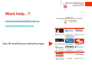 Agenda:
Low Cost Marketing Tools for your small business
 