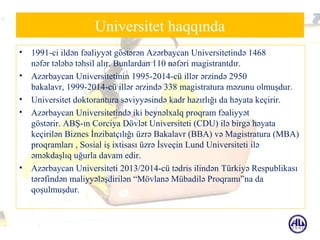 Azərbaycan Universiteti (Azerbaijan University) | PPT
