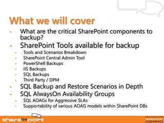 AUSPC 2013 - Business Continuity Management in SharePoint | PPTX