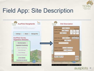 Field App: Site Description 
39  