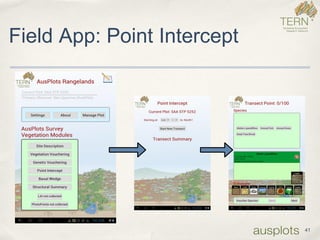 Field App: Point Intercept 
41  