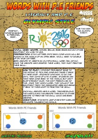 Year	8	Olympic	Games	Assignment	2000	Point	Challenge	
Name:	 Due	Date:	
Using	information	resources	such	as	the	Internet,	...