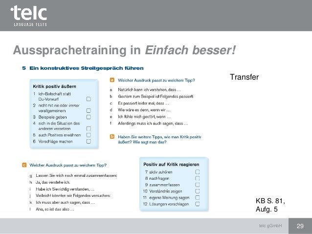 Einfach Besser B1 Lösungen Einfach besser! Deutsch für den Beruf B1 B2. Aussprachetraining auf d…