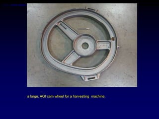 a large, AGI cam wheel for a harvesting machine.
 