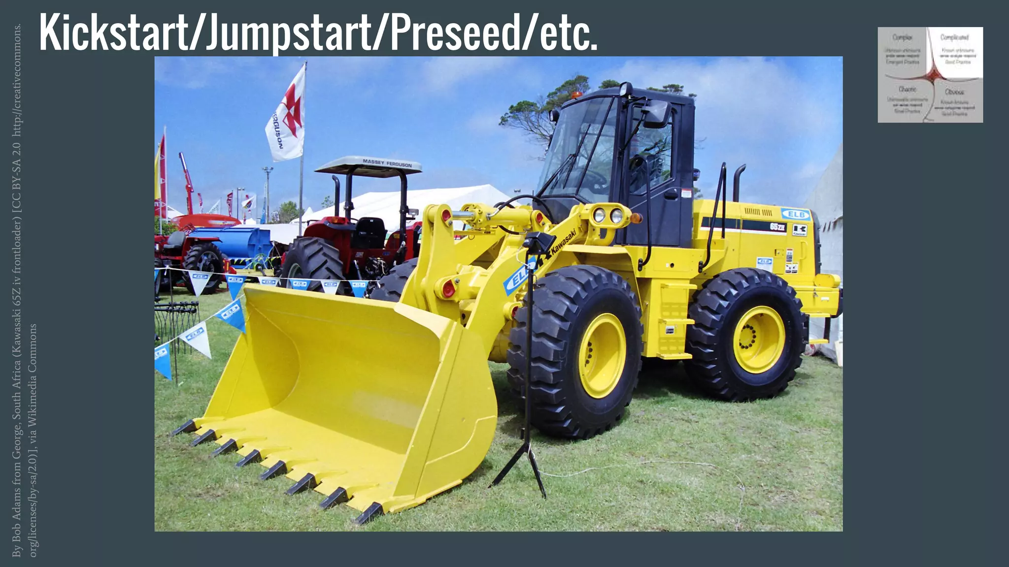 Kickstart/Jumpstart/Preseed/etc.
ByBobAdamsfromGeorge,SouthAfrica(Kawasaki65Zivfrontloader)[CCBY-SA2.0http://creativecommons.
org/licenses/by-sa/2.0)],viaWikimediaCommons
 