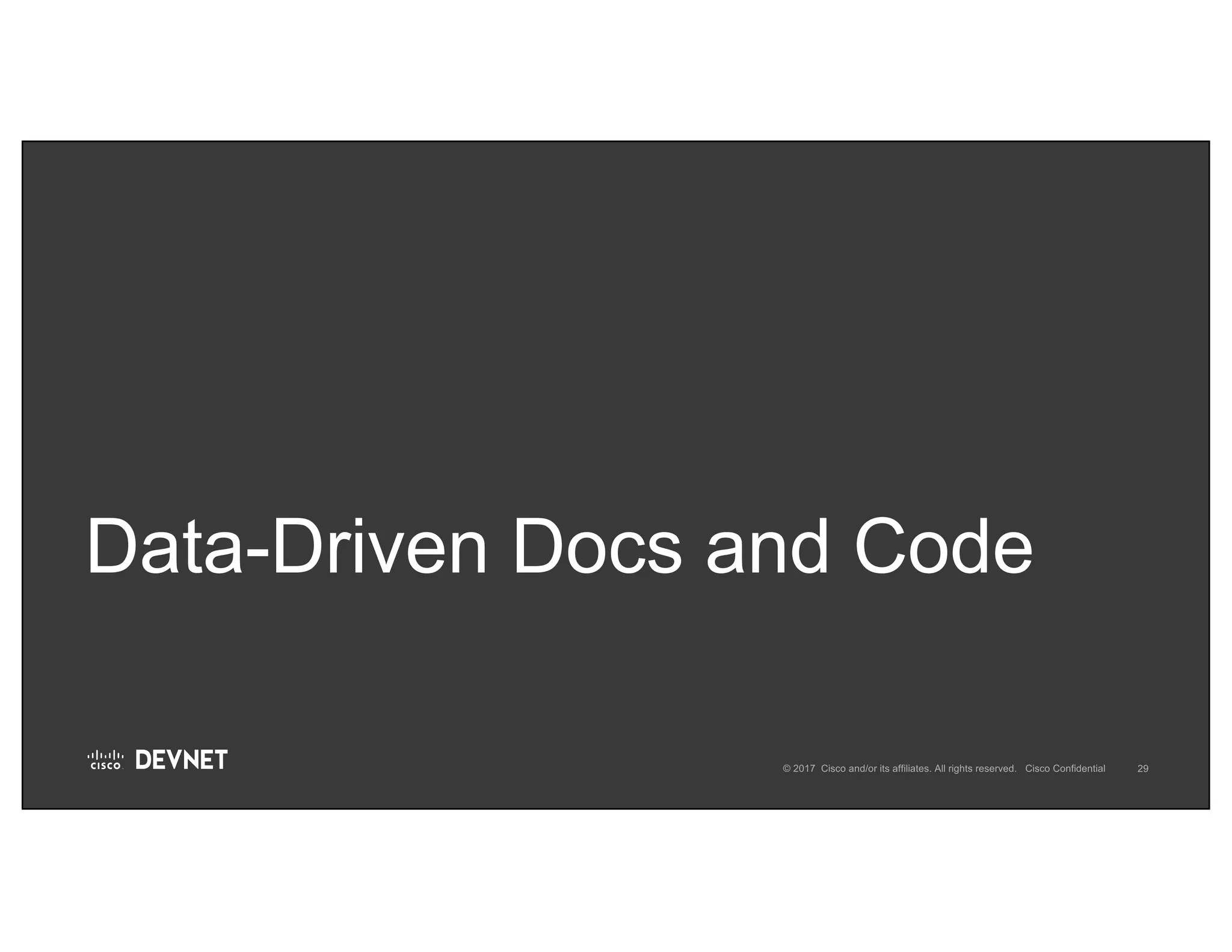 Data-Driven Docs and Code
 