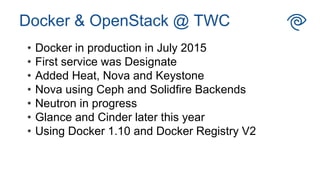 Deploying OpenStack Using Docker in Production | PPT