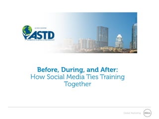 Before, During, and After:
How Social Media Ties Training
          Together



                             Global Marketing
 