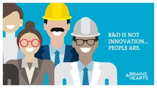 R&D IS NOT
INNOVATION…
PEOPLE ARE.
 
