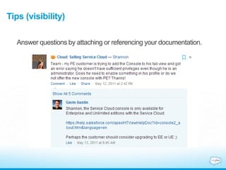 Tips (visibility)
Answer questions by attaching or referencing your documentation.
 