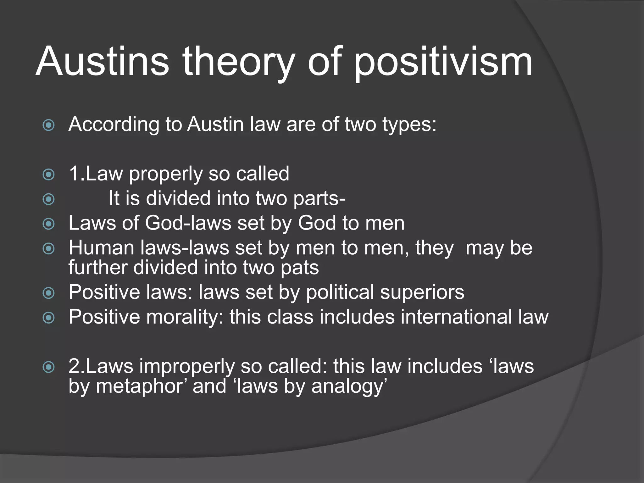 Austin's theory of analytical law | PPTX