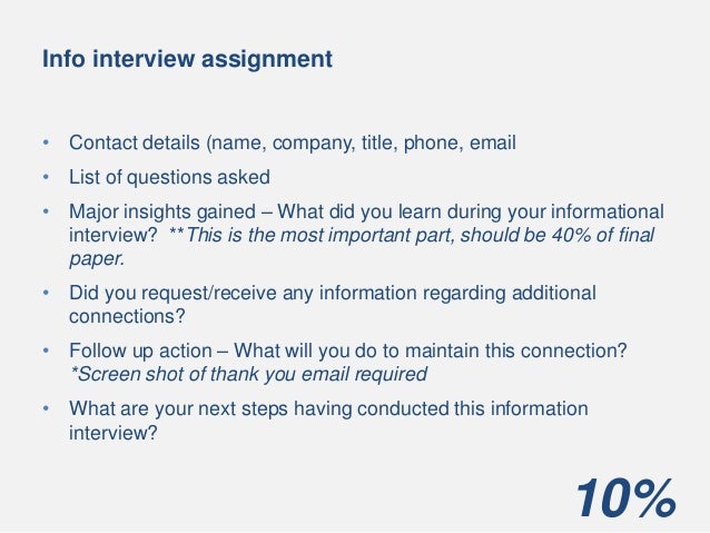 request informational interview