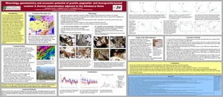 Mineralogy, geochemistry and economic potential of granitic pegmatite- and leucogranite-hosted                                                                                                                                                                                                                                                                       a)           b)                                                 c)
                                                                                                                                                                                                                                                                                                                                                                                                                                                                                                                                       a)              b)
                                                                                                                                                                                                                                                                                                                                                                                                                                                                                                                                                                                                            a)                                                   b)



                       uranium & thorium mineralization adjacent to the Athabasca Basin
                                                                                                   AUSTMAN, Christine L.1, ANNESLEY, Irvine R.1,2, and ANSDELL, Kevin M.1
                                                                         (1) Department of Geological Sciences, University of Saskatchewan, Saskatoon, SK Canada S7N 5E2 (E-mail: christine.austman@usask.ca);
                                                                                                                 (2) JNR Resources Inc., Saskatoon, SK, Canada S7K 0G6



               Introduction                                        Location of the study area                                                                                                                         Mineralogy
                                                                                                                                                                                                                                                                                                                                   Fig. 9. a) U vs. P2O5; b) Th vs. P2O5; b) Ce vs. P2O5 diagrams showing the evolution of the granitic pegmatite’s U, Th,                                      Fig. 10. a) U vs. TiO2 and b) Th vs. TiO2 diagrams showing that the “U                                Fig. 11. a) MgO vs. TiO2 and b) Fe2O3t vs. TiO2 diagrams show fractionation
 The Fraser Lakes Zone B uranium-thorium-                  Fig.1                                                                     Pegmatites are granitic in composition, with quartz, feldspar, and biotite being the main minerals in almost every pegmatite                                                                 and LREE contents away from pelitic gneiss values. Trends represent the fractionation of different U-Th-REE                                                  pegmatites” are generally more depleted in TiO2 (i.e. are more                                        trends of the pegmatites away from pelitic gneiss and orthogneiss compositions.
 rare earth element (REE) mineralization is                                                                                          Other minerals that may or may not be present include garnet, magnetite, ilmenite, titanite, muscovite, apatite, fluorite, sulphides, and                                                    minerals, which include uraninite ± zircon for the “U pegmatite. For the “Th pegmatites, two trends are apparent -                                           fractionated) than the “Th pegmatites” and contain greater amounts of U.                              Note the trend of the magnetite- and ilmenite-bearing granitic pegmatites
                                                                                                                                                                                                                                                                                                                                   the low P2O5-high U and Th trend is interpreted to be caused by uranothorite-thorite fractionation, while the trend                                          The “Th pegmatites” tend to have TiO2 values comparable to and/or                                     (intrusive into the Archean orthogneisses) away from the granitic orthogneiss
 hosted in highly fractionated peraluminous to                                                                                        U-Th-REE-bearing accessory minerals (see below)                                                                                                                                              towards higher P2O5 with increasing Th and Ce is thought to be due to monazite fractionation.                                                                greater than the pelitic gneisses.                                                                    compositions on the MgO vs. TiO2 diagram, indicating a possible compositional
 metaluminous granitic pegmatites and                                                                                                U-Th-REE mineral assemblage is dependent on the uranium, thorium, LREE, and phosphate concentrations of the melt, and varies                                                                                                                                                                                                                                                                                                                                    relationship between these pegmatites and the granitic Archean orthogneisses.
                                                                                                                                                                                                                                                                                                                                                                                                                                                                          Fig. 13. a) FeOt/(FeOt+MgO) vs. SiO2 plot
 leucogranites, formed by partial melting and                                                                                         depending on location in the fold nose                                                                                                                                                       Fig. 12. a) Al2O3 vs.
                                                                                                                                                                                                                                                                                                                                   SiO2 and b) TiO2 vs.                                                                                                                   (Frost et al. 2001). “Th pegmatites” are
 subsequent fractional crystallization during                                                                                        Pegmatites intruded into the Archean orthogneisses contain magnetite and ilmenite intergrowths                                                                                               SiO2 diagrams
                                                                                                                                                                                                                                                                                                                                                                        a)                                                                                     b)         ferroan to magnesian while “U                                       a)                                                       b)                                                       c)
 thermal peak conditions of the Trans-Hudson                                                                                         Chlorite, hematite, fluorite, clay, silica, sericite, and carbonate alteration is present in some pegmatites                                                                                 showing fractionation                                                                                                                  pegmatites” are magnesian and appear to
                                                                                                                                                                                                                                                                                                                                   trends of the granitic                                                                                                                 be fractionated away from the “Th
 Orogen (THO). The mineralization is similar                                                                                                                                                                                                                                                                                       pegmatites. “U                                                                                                                         pegmatites”. The magnetite- and ilmenite-
 to that in pegmatite-hosted uranium deposits                                                                                          U– and Th-enriched pegmatites (“U pegmatites”)                                                    Th– and REE-enriched pegmatites (“Th pegmatites”)                                         pegmatites” tend to                                                                                                                    bearing pegmatites plot in the ferroan field
                                                                                                                                                                                                                                                                                                                                                                                                                                                                          as their own separate group. b) Modified
 of the Grenville Province and the Rössing                                                                                           U-Th-REE minerals: zircon, uraninite, and allanite                                                 U-Th-REE minerals: monazite, members of the uranothorite-                                be more fractionated
                                                                                                                                                                                                                                                                                                                                   away from pelitic                                                                                                                      alkali lime index (Na2O+K2O-CaO) vs.
 deposit in Namibia, but also shares some                                                                                                                                                                                                 thorite solid solution series, zircon, and allanite                                                                                                                                                                             SiO2 diagram (Frost et al. 2001) showing
                                                                                                                                     Mineralogy is indicative of Černý and Ercit’s (2005) Abyssal-U                                                                                                                               gneiss compositions to
 characteristics with basement-hosted                                                                                                                                                                                                    Mineralogy is indicative of Černý and Ercit’s (2005) Abyssal-                            high SiO2 values                                                                                                                       the pegmatites trending from alkalic to
                                                                                                                                      subclass                                                                                                                                                                                                                                                                                                                            calcic. c) Shand (1943) plot showing the
                                                                                                                                                                                                                                          LREE subclass                                                                            whereas “Th
 unconformity-type (U/C-type) uranium                                                                                                Confined to the western part of the fold nose                                                                                                                                                pegmatites” are only                                                                                                                   peraluminous to weakly metaluminous
                                                                                                                                                                                                                                         Most are in the eastern part of the fold nose, but a few are in the                      weakly fractionated.                                                                                                                   character of the pegmatites.
 deposits of the eastern Athabasca Basin                                                                                                                                                                                                  western part of the fold nose
 (Cuney, 2009). This study is being undertaken                                                                                    a)                                              b)
 to document the geological and structural               Fraser Lakes Zones A and B are located in JNR Resource’s
                                                                                                                                                                                                                                     a)                                                                                                                                                                                                                                                                                                                              Economic Potential
 controls on the Fraser Lakes mineralization              Way Lake Property (Fig. 1 - modified map from JNR                                                                                                                                                                           b)                                                                      Origin of the Mineralization
 and to determine the relationship (s) between            Resources Inc., 2010) in northern Saskatchewan, Canada                                                                                                                                                                                                                     Geochemical trends (Figs. 9-12) of the                                                                                                          U, Th, and LREE mineralization has been found in outcrop at the surface and within drill core to a depth of 250 m
 pegmatite-hosted and U/C-type uranium                   ~ 25 km from the SE edge of the Athabasca Basin                                                                                                                                                                                                                             pegmatites away from pelitic and migmatitic                                                                                                      in a 500 m by 1.5 km area (Austman et al. 2009, 2010a)
 deposits.                                               ~ 55 km from the Key Lake Uranium Mine                                                                                                                                                                                                                                      pelitic gneiss compositions and their                                                                                                           Grades of up to 0.242% U3O8 with 0.254% ThO2 (over 0.5 m) in drill core from the west wide of the fold nose; up to
                                                                                                                                                                                                                                                                                                                                      peraluminous to metaluminous chemistry (Fig.                                                                                                     0.109% ThO2 with 0.013% U3O8 (JNR Resources Inc., 2010) and significantly elevated LREE contents (up to 7000
                                                                                                                                                                                                                                                                                                                                      13 c) are evidence that the pegmatite melt was                                                                                                   ppm Ce in some samples) in the eastern part of the fold nose
                        Geologic Setting                                                                                                                                                                                                                                                                                              sourced from pelitic rocks in the lower to                                                                                                      Similar to pegmatite-hosted uranium deposits in the Grenville province (Lentz, 1998) and in Namibia (Rössing U
                                                                                                                                  c)                                              d)                                                                                                                                                                                                    Fig. 14. Garnetiferous                                                                         deposit, Berning et al., 1976)
    Area is underlain by Archean orthogneisses, Wollaston Group                                                                                                                                                                                                                                                                      middle crust of the Fraser Lakes area, with
                                                                                                                                                                                                                                                                                                                                                                                        pelitic gneiss
    metasedimentary rocks (pelitic gneisses ± graphite, psammopelitic                                                                                                                                                                c)                                                                                               some contribution from Archean orthogneisses (WYL-09-44-61.4) with                                                                              Radioactive granitic pegmatites are common in the Wollaston Domain, including underlying/hosting Athabasca Ba-
                                                                                                                                                                                                                                                                                     d)
    gneisses, and calc-silicate gneisses), and Hudsonian intrusives                                                                                                                                                                                                                                                                  Migmatitic textures in the host pelitic gneisses, melt micro-textures at the                                                                     sin U/C-type uranium deposits; these are thought to be a major source of uranium for U/C-type deposits (Annesley
    (Annesley et al., 2009, Austman et al., 2009, 2010)                                                                                                                                                                                                                                                                               melt reaction micro-textures (Fig. 14) and high contact between garnet                                                                           and Madore, 1999; Annesley et al., 2000, 2005, 2010b; Hecht and Cuney, 2000; Madore et al., 2000; Mercadier et al.,
                                                                                                                                                                                                                                                                                                                                                                                        and biotite. Biotite is being
   Complexly deformed, intruded and metamorphosed (upper                                                                                                                                                                                                                                                                             regional metamorphic grade, indicate that         consumed in the melt-                                                                          2009; Portella and Annesley, 2000a, b; Richard et al., 2010)
    amphibolite to lower granulite facies) during the Trans-Hudson                                                                                                                                                                                                                                                                    significant partial melting occurred in the       generating reaction.                                                                          Hydrothermal alteration of the Fraser Lakes granitic pegmatites and surrounding host rocks is similar in style and
    Orogen ~1.8 Ga (Annesley et al., 2009; Austman et al., 2009, 2010)                                                                                                                                                                                                                                                                Fraser Lakes area (Austman et al. 2009, 2010a)                                                                                                   composition to that of basement-hosted U/C-type uranium deposits; is related to basinal brine circulation in the
   Two mineralized zones, A and B, are hosted by NE-plunging                                                                                                                                                                                                                                                                        Primary mineralization ages are consistent with melting during high-                                                                             basement rocks and remobilization of uranium and other metals (Austman et al. 2009, 2010; Mercadier et al., 2009)
    regional fold structures adjacent to a 65km long folded                                                                                                                                                                                                                                                                           grade THO metamorphism (Annesley et al., 2010a)                                                                                                 High potential for discovering U/C-type mineralization in the Fraser Lakes area
                                                                                                                                  Fig. 4. Typical “U pegmatites” a) Granitic pegmatite from WYL-09-50 (~191.6 m) with
    electromagnetic (EM) conductor (Annesley et al., 2009)                  Fig. 2 Total field aeromagnetic image of the Fraser   abundant zoned zircon (Zrn), apatite (Ap), and monazite (Mnz) in a cluster of biotite (Bt).
                                                                            Lakes area. The EM conductor (red dots)
   At Zone B, the uranium and thorium mineralization is located in a                                                             b) Disseminated fine grained uraninite (Urn) in a pleochroic halo around an altered                Fig. 5. Typical “Th pegmatites” a) WYL-09-46-42; b) WYL-09-46-36.1; c) WYL-09-46-42
     ~500 m x 1500 m area northwest of the Fraser Lakes in a
                                                                            corresponds to an aeromagnetic low (blue to green
                                                                            colors). The black dashed lines are basement          allanite (Aln) grain in a granitic pegmatite from WYL-09-50 (~ 232.9 m) intrusive into             containing quartz, (Qtz), feldspar (Kfs), biotite, altered monazite, zircon, and altered                                                                                                                                                                         Conclusions
                                                                            lineaments/structures.                                Archean orthogneisses and containing ilmenite (Ilm) and magnetite (Mgt) c) and d) Hem-             uranothorite-thorite (Thr) with pyrite (Py) inclusions). Monazite is being altered to
    antiformal fold nose (Fig. 2, 3; Austman et al., 2009, 2010)                                                                  atite (Hem), fluorite (Fl), chlorite (Chl), carbonate (Cal), sericite (Ser) and epidote (Ep)       hematite (Hem), chlorite (Chl), and clay. d) “Th Pegmatite” (WYL-09-46-83.0) intrusive          Structurally controlled, basement-hosted U-Th-LREE mineralization within Hudsonian leucogranites and granitic pegmatites
   Multiple generations of pegmatites including syn-tectonic
                                                                                                                                  alteration of uranium-mineralized granitic pegmatites. Abbreviations after Kretz                   into Archean orthogneiss containing quartz, ilmenite, magnetite, titanite (Ttn), and            Granitic pegmatites intruded the highly deformed Archean/Paleoproterozoic contact which may represent a pre-existing redox front
                                                                                                                                  (1983).                                                                                            monazite is being altered to chlorite and hematite.
    subcordant to gneissosity, often radioactive) and post-tectonic                                                                                                                                                                                                                                                                  Pegmatites on the east side of the fold nose are Th– and LREE-enriched and U-depleted, whereas those on the west side are highly fractionated, U– and Th-rich pegmatites
    (discordant, non-mineralized) pegmatites intrude the contact                                                                                                                                                                                                                                                                     Formed by partial melting and subsequent fractional crystallization during the THO, similar to the formation of the Grenville Province and Namibian pegmatite-hosted uranium deposits
    between the Archean orthogneisses and Wollaston Group (Austman                                                                                                                                                                                                                                                                   Pegmatites and host rocks are similar to the basement rocks underlying and/or hosting many U/C-type uranium deposits of the eastern Athabasca Basin, thought to be the main source of uranium
  et al., 2009, 2010)                                                                                                                                                                                              Geochemistry                                                                                                       for the deposits (U-protore)
   E-W ductile-brittle and NNW- and NNE-trending brittle
                                                                                                                                                                                                                                                                                                                                     Post-crystallization alteration of the pegmatites with variable U-loss indicates the potential for uranium remobilization and formation of U/C-type uranium mineralization in the Fraser Lakes area
    structures cross-cut Zone B (Annesley et al., 2009)
                                                                                                                                                                                                                                                                                                       Legend for all                                                                                                                                                                        References                                                                                                                                                                          Acknowledgements
   U-Th-Pb chemical age dating of uraninite from one of the
                                                                                                                                                                                                                                                                                                        geochemical             Annesley, I.R. & Madore, C., 1999, Leucogranites and pegmatites of the sub-Athabasca basement, Saskatchewan: U protore?: In: Stanley, C.J. et al., (eds.) Mineral Deposits: Processes to Processing, Balkema 1: 297-300.                                                                                                                         The authors acknowledge
    Fraser Lakes pegmatites yielded a crystallization age of 1770 ±90                                                                                                                                                                                                                                                           Annesley, I., Madore, C., Kusmirski, R., and Bonli, T., 2000, Uraninite-bearing granitic pegmatite, Moore Lakes, Saskatchewan: Petrology and U-Th-Pb chemical ages: In: Summary of Investigations 2000, Vol. 2, Saskatchewan Geological Survey, Saskatchewan Energy and Mines, Miscellaneous Report 2000-4.2. p. 201-211.                        the financial support of JNR
                                                                                                                                                                                                                                                                                                         diagrams               Annesley, I.R., Madore, C. and Portella, P., 2005, Geology and thermotectonic evolution of the western margin of the Trans-Hudson Orogen: evidence from the eastern sub-Athabasca basement, Saskatchewan: Canadian Journal of Earth Sciences 42, 573-597.                                                                                        Resources Inc., NSERC
    Ma, plus younger age clusters correlated to U-mineralization                                                                                                                                                                                                                                                                Annesley, I., Cutford, C., Billard, D., Kusmirski, R., Wasyliuk, K., Bogdan, T., Sweet, K., and Ludwig, C., 2009, Fraser Lakes Zones A and B, Way Lake Project, Saskatchewan: Geological, geophysical, and geochemical characteristics of basement-hosted mineralization: Proceedings of the 24th International Applied Geochemistry Symposium
                                                                                                                                                                                                                                                                                                                                (IAGS), Fredericton, NB. Conference Abstract Vol.1. p. 409-414.
                                                                                                                                                                                                                                                                                                                                                                                                                                                                                                                                                                                                                                                                                 (Discovery Grant to Ansdell)
                                                                                                                                                                                                                                                                                                                                                                                                                                                                                                                                                                                                                                                                                 and the University of
                                                                            Fig. 3. Aerial photograph of the Fraser Lakes Zone
    events in the Athabasca Basin (Annesley et al., 2010a)                  B area looking northeast.
                                                                                                                                                                                                                                                                                                                                Annesley, I.R., Creighton, S., Mercadier, J., Bonli, T., and Austman, C.L., 2010a, Composition and U-Th-Pb chemical ages of uranium and thorium mineralization at Fraser Lakes, northern Saskatchewan, Canada: GeoCanada 2010, Calgary, Canada, May 2010, Extended Abstract.
                                                                                                                                                                                                                                                                                                                                Annesley, I.R., Wheatley, K., and Cuney, M., 2010b, The Role of S-Type Granite Emplacement and Structural Control in the Genesis of the Athabasca Uranium Deposits: GeoCanada 2010, Calgary, Canada, May 2010, Extended Abstract.
                                                                                                                                                                                                                                                                                                                                                                                                                                                                                                                                                                                                                                                                                 Saskatchewan (Department
                                                                                                                                                                                                                                                                                                                                                                                                                                                                                                                                                                                                                                                                                 Heads Research Grant to
                                                                                                                                                                                                                                                                                                                                Austman, C.L., Ansdell, K.M., and Annesley, I.R., 2009, Granitic pegmatite- and leucogranite-hosted uranium mineralization adjacent to the Athabasca Basin, Saskatchewan, Canada: A different target for uranium exploration: Geological Society of America Abstracts with Programs, Vol. 41, No. 7, p. 83.                                      Ansdell and Graduate
                                                                                                                                                                                                                                                                                                                                Austman, C.L., Ansdell, K.M., and Annesley, I.R., 2010, Petrography and geochemistry of granitic pegmatite and leucogranite- hosted uranium & thorium mineralization: Fraser Lakes Zone B, northern Saskatchewan, Canada: GeoCanada 2010, Calgary, Canada, May 2010, Extended Abstract.                                                          Scholarship to Austman).
                                                                                                                                                                                                                                                                                                                                Berning, J., Cook, R., Hiemstra, S.A., and Hoffman, U., 1976, The Rössing uranium deposit, South-West Africa: Economic Geology, v. 71, p. 351-368.                                                                                                                                                                                               Thanks to Blaine
 Purpose: to develop a metallogenetic model for the Fraser Lakes U-Th-REE mineralization,                                                                                                                                                                                                                                       Boynton, W.V., 1984, Cosmochemistry of the rare earth elements: meteorite studies: In: Henderson, P. (Ed.), Rare Earth Element Geochemistry. Elsevier, Amsterdam, pp. 63–114.
                                                                                                                                                                                                                                                                                                                                Černý, P., and Ercit, T., 2005, The classification of granitic pegmatites revisited: Canadian Mineralogist, 43, 2005-2026.
                                                                                                                                                                                                                                                                                                                                                                                                                                                                                                                                                                                                                                                                                 Novakovski for preparing
                                                                                                                                                                                                                                                                                                                                                                                                                                                                                                                                                                                                                                                                                 the thin sections, to
and clarify its relationship to unconformity uranium deposits in the Athabasca Basin                                                                                                                                                                                                                                            Cuney, M., 2005, The extreme diversity of uranium deposits: Mineralium Deposita, v. 44, p. 3–9.
                                                                                                                                                                                                                                                                                                                                Frost, B.R., Arculus, R.J., Barnes, C.G., Collins, W.J., Ellis, D.J., Frost, C.D., 2001, A geochemical classification of granitic rocks: Journal of Petrology, 42, 2033–2048.                                                                                                                                                                    Kimberly Bradley from JNR
                                                                                                                                                                                                                                                                                                                                Hecht, L., and Cuney, M., 2000, Hydrothermal alteration of monazite in the Precambrian crystalline basement of the Athabasca Basin (Saskatchewan, Canada): implications for the formation of unconformity-related uranium deposits: Mineralium Deposita, v. 35, p. 791–795.                                                                      Resources Inc. for her
                                                                                                                                                                                                                                                                                                                                Kretz, R., 1983, Symbols for rock-forming minerals: American Mineralogist, 68, 277-279.                                                                                                                                                                                                                                                          assistance with petrography,
                                                                                                                                                                                                                                                                                                                                JNR Resources Inc., 2010, —Home Page—July 30, 2010: JNR Resources Inc., Saskatoon, SK Canada, 07/30/2010, http://www.jnrresources.com.                                                                                                                                                                                                           and the Saskatchewan
                                           Analytical Methods                                                                     Fig. 6. Chondrite-normalized (Sun and McDonough, 1989)    Fig. 7. Chondrite-normalized (Boynton, 1984) REE spider   Fig. 8. Feldspar diagram showing the
                                                                                                                                                                                                                                                                                                                                Lentz, D., 1996, U, Mo, and REE mineralization in late-tectonic granitic pegmatites, south-western Grenville Province, Canada: Ore Geology Reviews, 11, 197-22 .
                                                                                                                                                                                                                                                                                                                                Madore, C., Annesley, I. and Wheatley, K., 2000, Petrogenesis, age, and uranium fertility of peraluminous leucogranites and pegmatites of the McClean Lake / Sue and Key Lake / P-Patch deposit areas, Saskatchewan: GeoCanada 2000, Calgary, Alta., May 2000, Extended Abstract 1041 (Conference CD).
                                                                                                                                                                                                                                                                                                                                                                                                                                                                                                                                                                                                                                                                                 Research Council for the
                                                                                                                                                                                                                                                                                                                                                                                                                                                                                                                                                                                                                                                                                 geochemical results.
Drill core from the Fraser Lakes Zone B deposit was examined for this study, with samples taken from several drill                spider diagram showing the differences in REE contents,   plot for the “Th pegmatites” and “U pegmatites” showing   compositional variation of the granitic                                   Mercadier, J., Richard, A., Boiron, M.C., Cathelineau, M., and Cuney, M., 2010, Migration of brines in the basement rocks of the Athabasca Basin through microfracture networks (P-Patch U deposit, Canada): Lithos, v. 115, p. 121–136.
                                                                                                                                                                                                                                                                                                                                O’Connor, J.T., 1965, A classification for Quartz-rich igneous rocks based on feldspar ratios: U. S. Geological Survey Professional Paper 525-B, B79-B84.
holes and outcrops for petrographic study. Whole rock geochemical analysis (by ICP-MS, ICP-OES, and XRF) of                       Th, and U between the “Th pegmatites” and “U              the enrichment in REEs and in particular LREE in the      pegmatites based on CIPW norm values.                                     Portella, P. and Annesley, I.R., 2000a, Paleoproterozoic tectonic evolution of the eastern sub-Athabasca basement, northern Saskatchewan: Integrated magnetic, gravity, and geological data: GeoCanada 2000, Calgary, Alta., May 2000, Extended Abstract 647 (Conference CD).
                                                                                                                                  pegmatites”.                                              “Th pegmatites” relative to the “U pegmatites”.                                                                                     Portella, P. and Annesley, I.R., 2000b, Paleoproterozoic thermotectonic evolution of the eastern sub-Athabasca basement, northern Saskatchewan: Integrated geophysical and geological data: in Summary of Investigations 2000, Vol. 2, Saskatchewan Geological Survey, Saskatchewan Energy and Mines, Miscellaneous Report 2000-4.2, 191-200.
drill core and outcrop samples was completed by the Saskatchewan Research Council Geoanalytical Laboratories in                                                                                                                                                                                                                 Shand, S., 1943, The Eruptive Rocks, 2nd ed., New York: John Wiley, 444 pp.
                                                                                                                                                                                                                                                                                                                                Richard, A., Pettke, T., Cathelineau, M., Boiron, M.C., Mercadier, J., Cuney, M., and Derome, D., 2010, Brine–rock interaction in the Athabasca basement (McArthur River U deposit, Canada): consequences for fluid chemistry and uranium uptake: Terra Nova, doi: 10.1111/j.1365-3121.2010.00947.x
Saskatoon.                                                                                                                                                                                                                                                                                                                      Sun, S.S., and McDonough, W.F., 1989, Chemical and isotopic systematics of oceanic basalts: implications for mantle composition and processes: In: Saunders, A.D., Norry, M. (eds.) Magmatism in Ocean Basins: Geological Society of London Special Publication 42, p. 313-345.
 