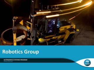 AUTONOMOUS SYSTEMS PROGRAM
Robotics Group
 
