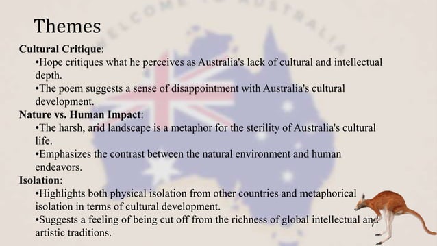 AUSTRALIA poem by A.D.Hope (Australia).pptx | Geography | Science