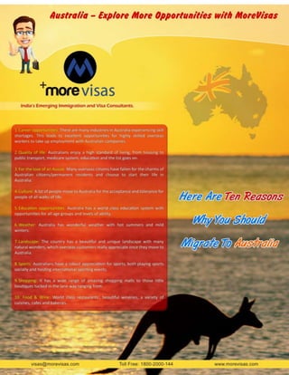 Why you should Migrate to Australia - MoreVisas