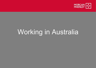 Working in Australia 